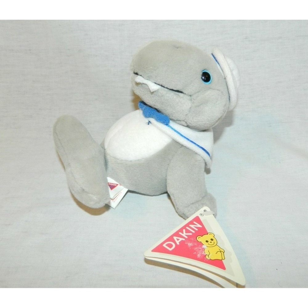 VTG Dakin Shark Sailor Plush 7" Stuffed Toy 1992 New w Tag #05175 Navy *READ